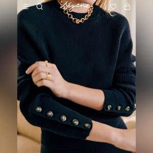 Sezane Sami jumper navy blue